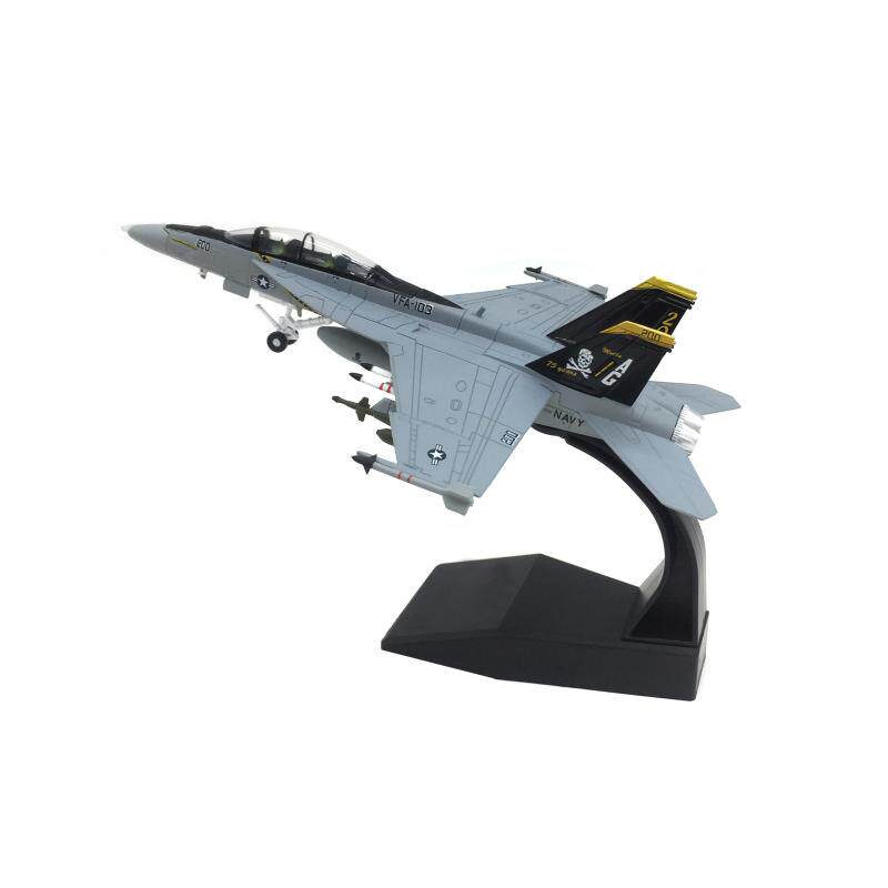 1 100 U.S. F-18F fighter attack aircraft Rhubarb Peak simulation alloy aircraft model finished product