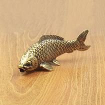 New brass koi antiques copperware crafts tea pets fragrant fragrance tabletop small ornaments every year