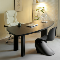 Light luxury modern computer desk special-shaped solid wood desk desk simple boss desk designer workbench negotiation table
