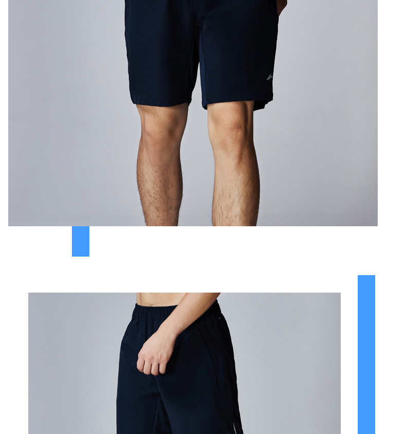 Quần short nam Li Ning Quần thể thao nam Li Ning quần thể thao mùa hè Quần short giản dị 2019 quần short nam mùa hè AKSK107 - Quần thể thao quần đùi thể thao nữ