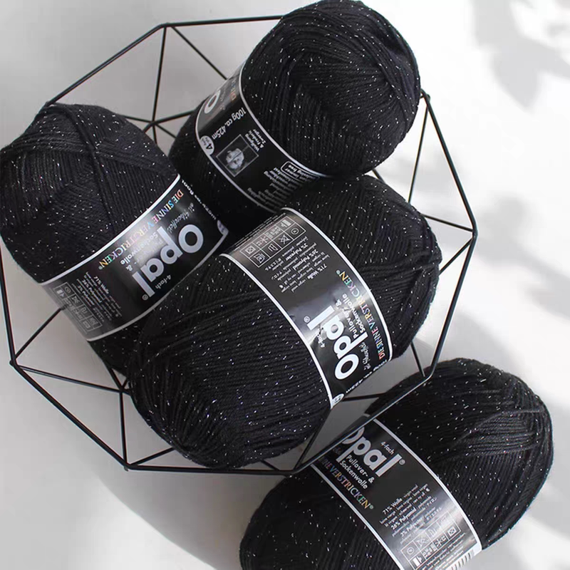 Opal Silver Thread Sock Yarn Wool Yarn German Imported Sock Yarn Hand-Knitted Yarn Opal Silver Thread Sock Yarn Wool Yarn German Imported Sock Yarn Hand-Knitted Yarn