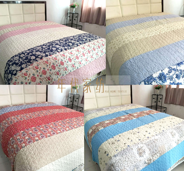 Micro-tinh khiết bông tính năng handmade giường đôi pad Châu Âu và Mỹ vá Hàn Quốc mỏng quilt chần giường đơn bìa
