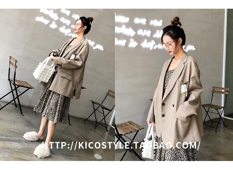KICO custom 2018 đầu thu quá khổ thả lỏng cổ áo mặt sáng sang trọng nhỏ phù hợp với áo khoác nữ các kiểu đầm đẹp