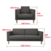 Longxu sofa văn phòng kết hợp bàn cà phê vải nhỏ tiếp khách sofa văn phòng sofa nội thất ba Nội thất văn phòng