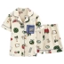 Bộ đồ ngủ nữ cotton mùa hè tay ngắn phần mỏng phiên bản Hàn Quốc của sinh viên tươi tắn dễ thương hai mảnh phù hợp với dịch vụ nhà nữ mùa hè - Bộ Pajama