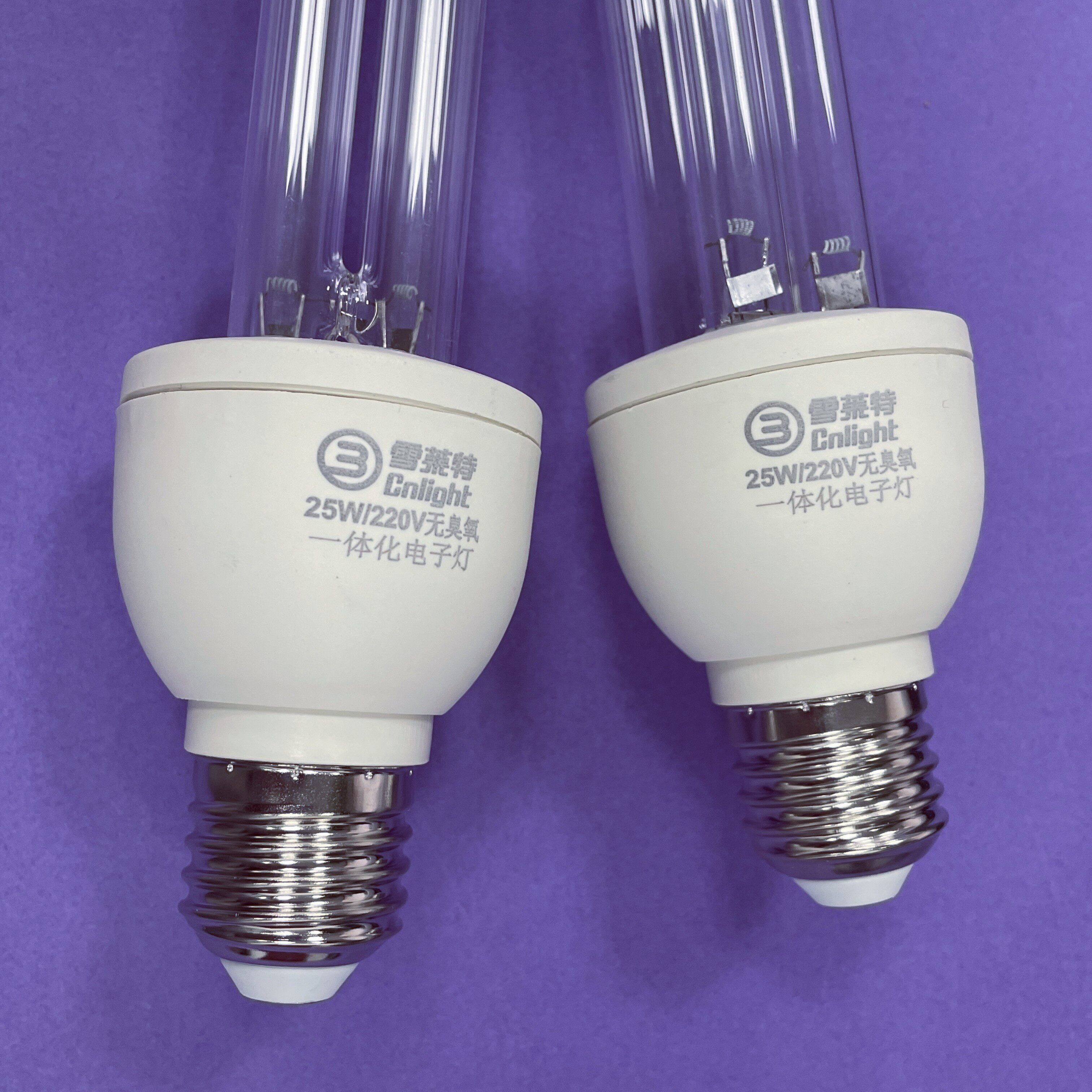 雪莱特25W220V家用一体化紫外线消毒灯管 E27灯头，无臭氧型