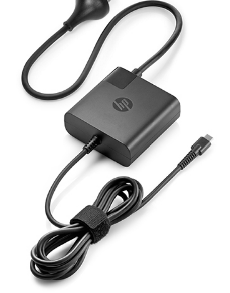 HP HP Original 65W Travel Adapter USB-C Plug Caliber Laptop Power Charger spectre