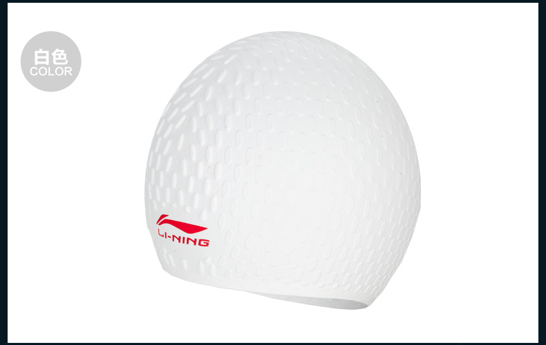 Li Ning LINING Bubble Caps Kem chống nắng không thấm nước Đầu thoải mái Unisex Đen Earmuffs Silicone 	mũ bơi trùm tai	