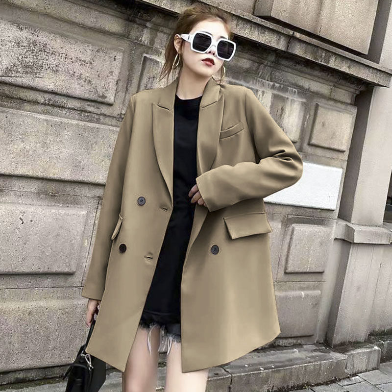 Han Edition Net Red Advanced Sensation Suit Jacket Woman Loose Salt Department 2022 Spring New Casual Fried Street Little Crowdsuit