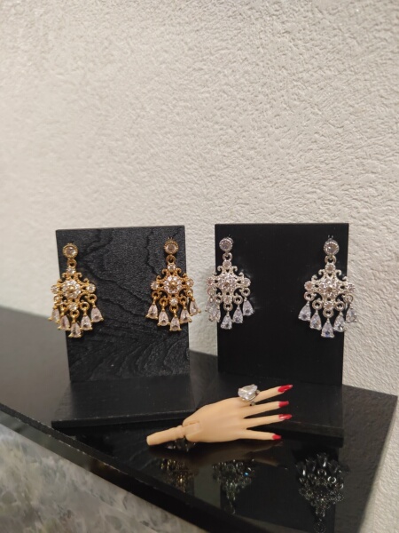 [Mydoll] 1:6 Mini Jewelry—Luxury Zircon Earrings for 6-Inch Dolls Like Barbie Fr