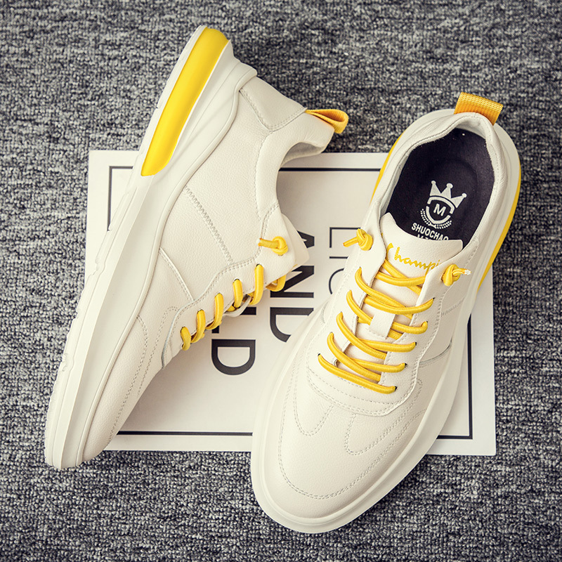 Leather autumn men's shoes large size 45 winter 2022 new sports board shoes casual 46 increased wild 48 tide shoes