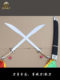 Double Sword Performance, Double Sword Tai Chi Martial Arts, Soft Double Swords for Adults, Children's Double Swords, Morning Exercise Performance Soft Swords, Unsharpened