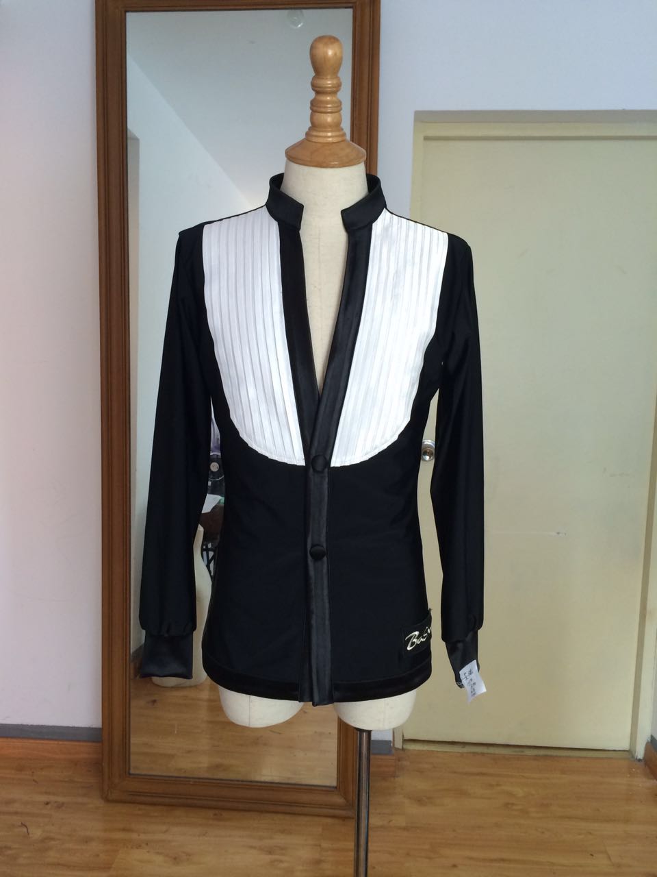 Men's Latin Practice Suit Gentleman Fan Art Exam Suit