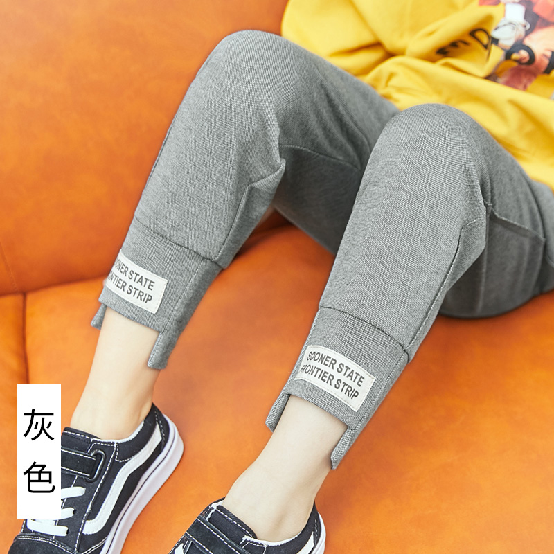 Girlpants 2020 trẻ em mùa xuân và mùa thu mô hình cộng với nhung bé mới thể thao cậu bé lớn Harun quần âu.