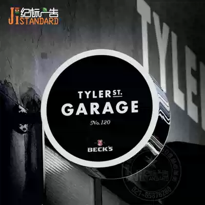 Blister light box door sign double-sided advertising light box round square can be customized outdoor silk screen