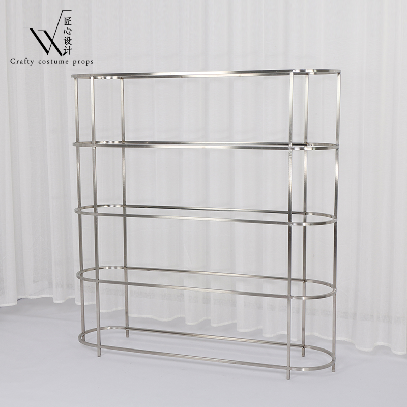 Clothing Store Shoes Bag Shoes Bag Shelf New Multilayer Combined Stainless Steel Middle Island Shelf Personality PERSONALITY Show Customize