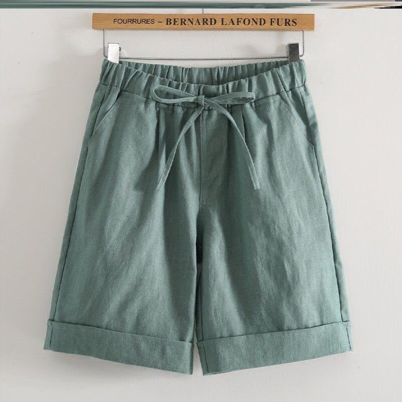 Vegetarian Cotton Linen Dress Original 50% Pants Women Summer 50% Pants Casual Pants Women Summer Loose Straight Drum Pants Big Size