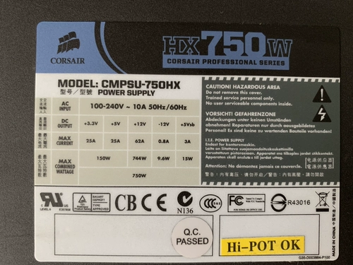 Corsair Pirate Boat HX750W Двойной дорожный процессор с рейтингом 750 Вт Золотая медали Полумод Платформа ПК ПК.