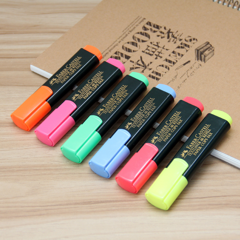 Germany Huibaijia fluorescent pen Color marker pen Marker pen Free shipping for students to draw paragraphs Flash pen
