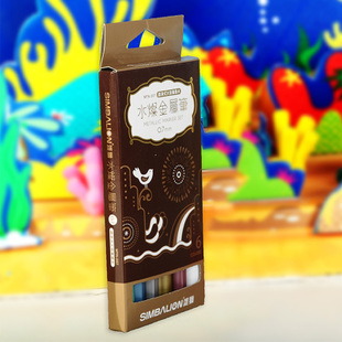 Taiwan Lion Shui Metal Pen 6 sets DIY colorful metal color large capacity ink pen card pen