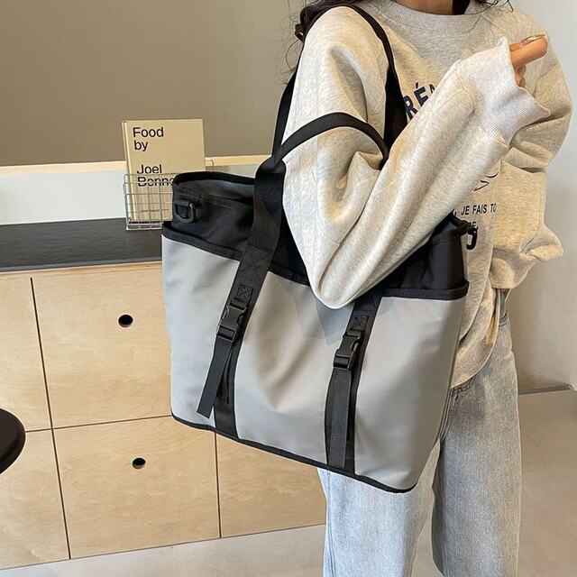 Large capacity shoulder bag women's bag trendy casual handbag college student commuting tote bag laptop bag