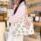 Cute Cartoon Large Capacity Canvas Bag Female Summer Student Class Tote Bag Versatile Commuting Shoulder Tote Bag