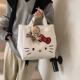 Ins canvas bag women's 2025 new shoulder bag trendy fashion large capacity handbag college student tote bag simple