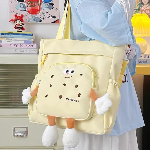 Cookie Crossbody Bag Girls Canvas School Bag
