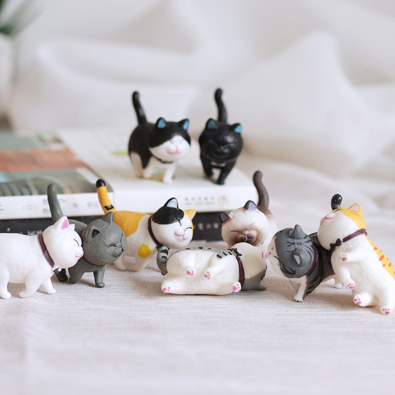 Japanese healing desktop decoration cat car office decompression happiness birthday gift girl cute little things
