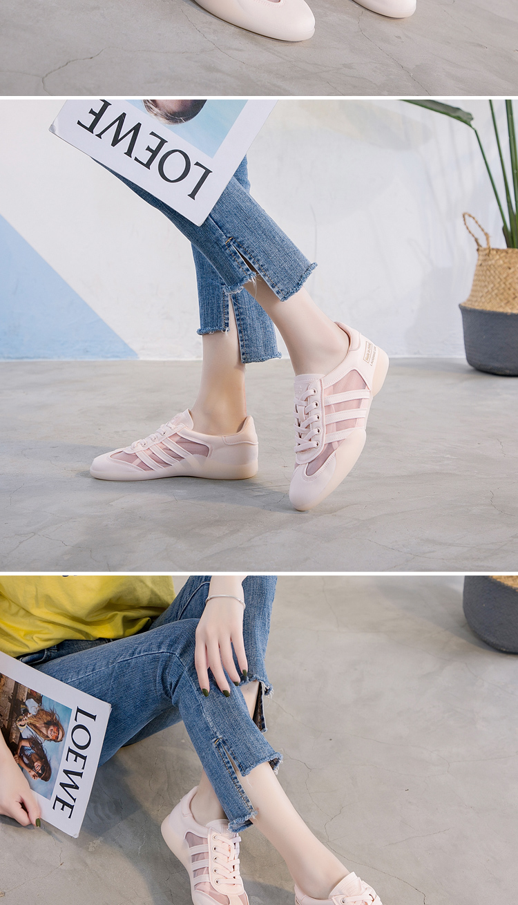 Ma Mu 2019 hè mới thoáng khí hoang dã Lycra lưới phẳng đáy thời trang thể thao giản dị thấp giúp giày nữ lưới - Giày cắt thấp giày boot nữ