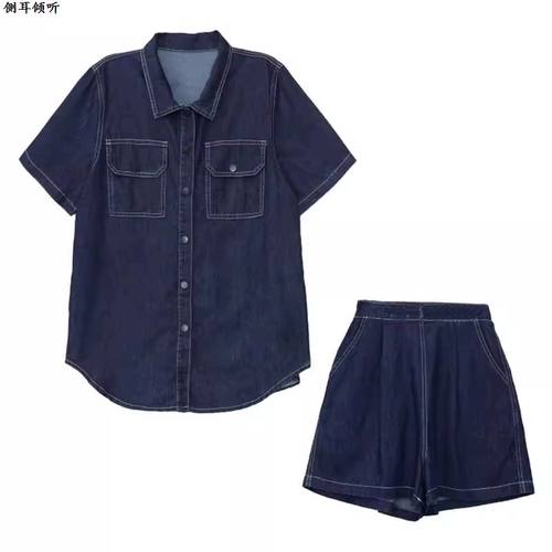Летняя рубашка, шорты, штаны, комплект, подходит для подростков, короткий рукав, свободный крой