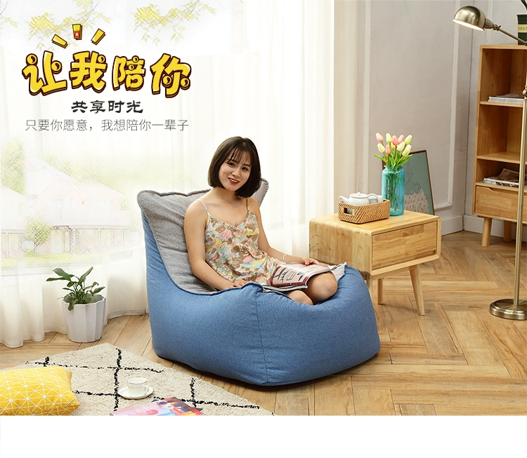Muji beanbag beanbag đơn ghế phòng ngủ máy tính có thể rửa đáng yêu chút sofa giường ký túc xá - Ghế sô pha