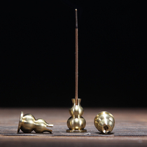 Copper incense burner line incense holder incense insert small gourd incense tray Incense burner line incense sandalwood stove Buddha supplies Agarwood incense burner