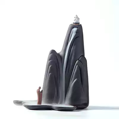 Creative purple sand backflow incense sandalwood tower incense agarwood incense burner Home room backflow incense burner Zen decoration