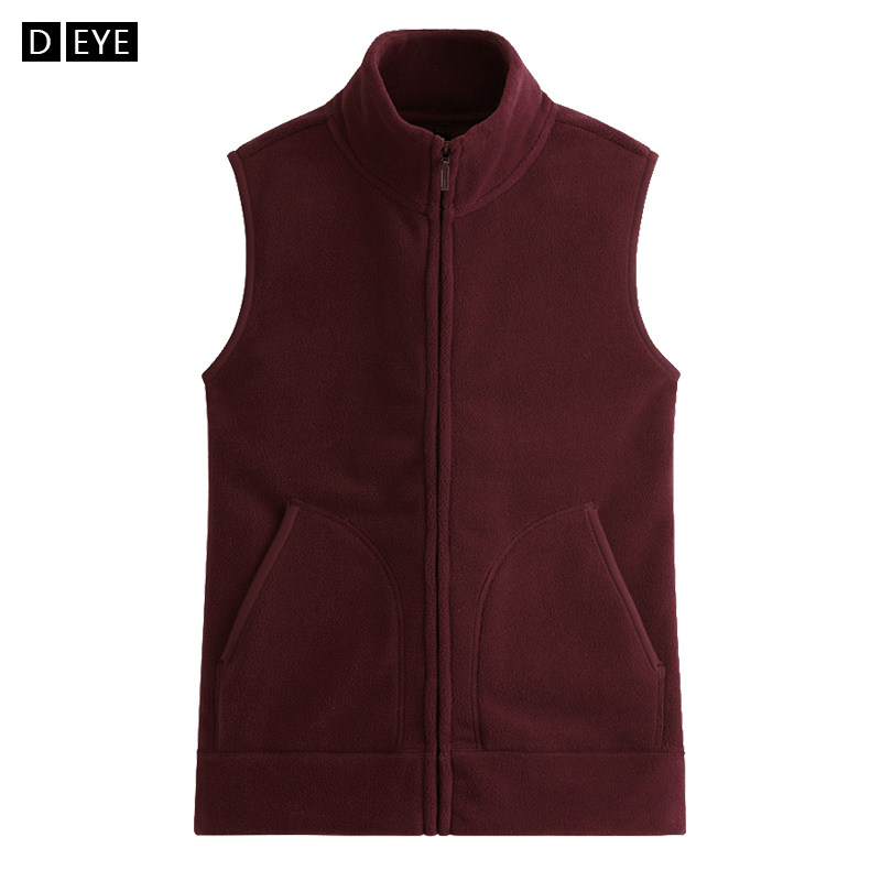 Fleece vest autumn and winter women's zipper sleeveless vest vest sports short large size cardigan fleece horse clip jacket