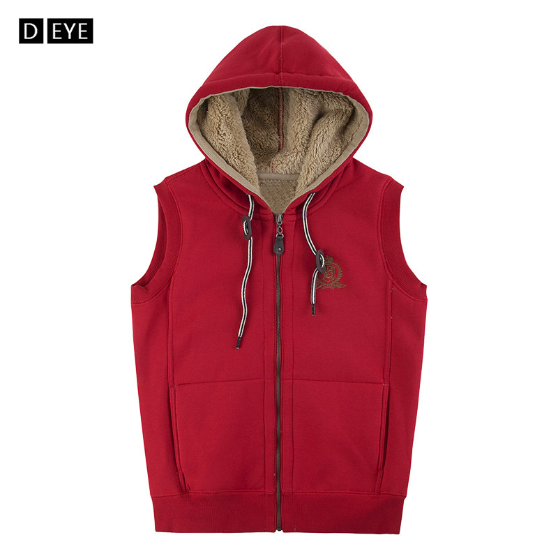 Velvet waistcoat Women's autumn and winter hooded large size loose imitation lambskin vest Thick cotton T horse clip zipper jacket