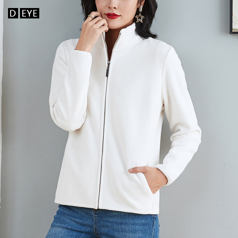 Rocket Fitt Woman Autumn Winter Sports Casual Casulle plus thickening Lift-collar Coat Zipper Sweater