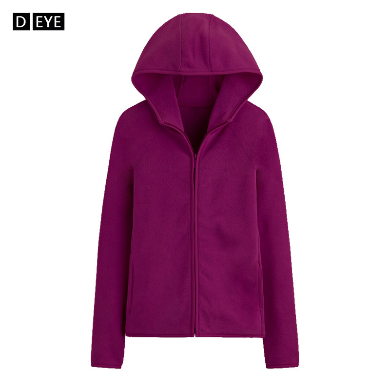 Polar fleece jacket women 2022 autumn and winter hooded zipper fleece top sports leisure large size loose cardigan sweater