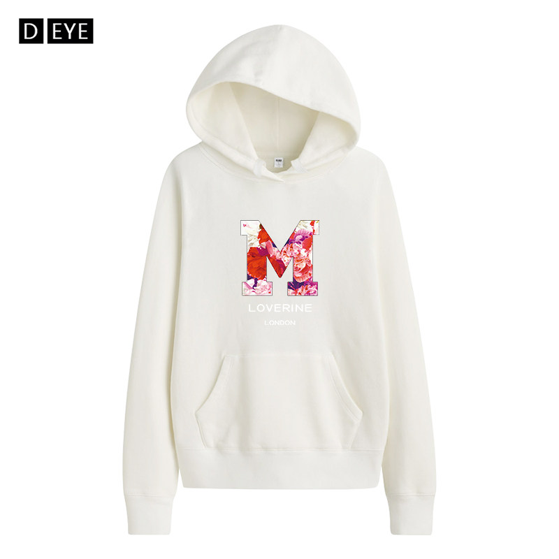 White hooded sweatshirt women's spring and autumn new thin cotton pullover Korean version tide loose super hot cec jacket