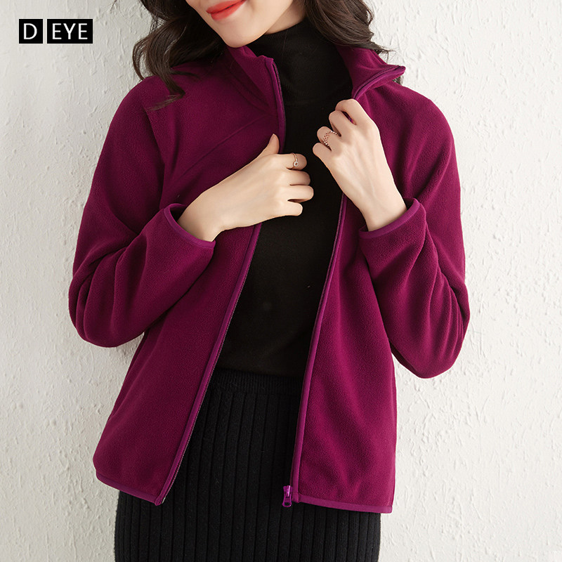 Rocky Suede Jacket Lady Autumn Winter Casual Loose large size 200 catty cardiff with velvety and velvety with velvety lavelvet