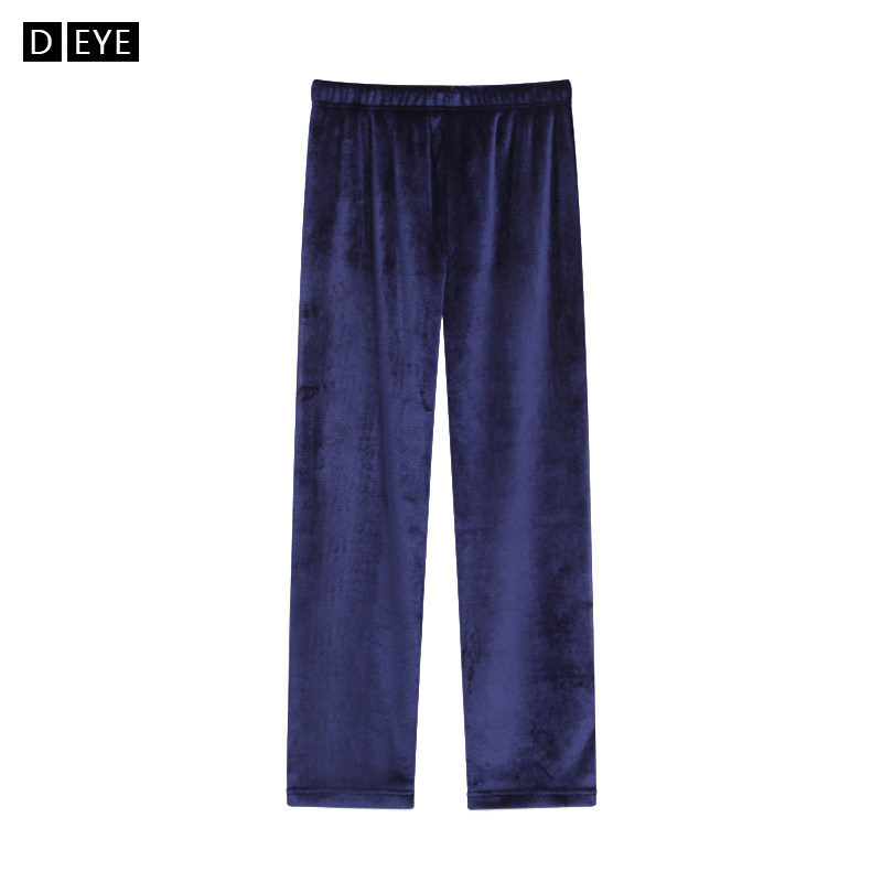 Winter men's large size loose thickened coral fleece pajama pants imitation mink fleece home pants warm home warm pants