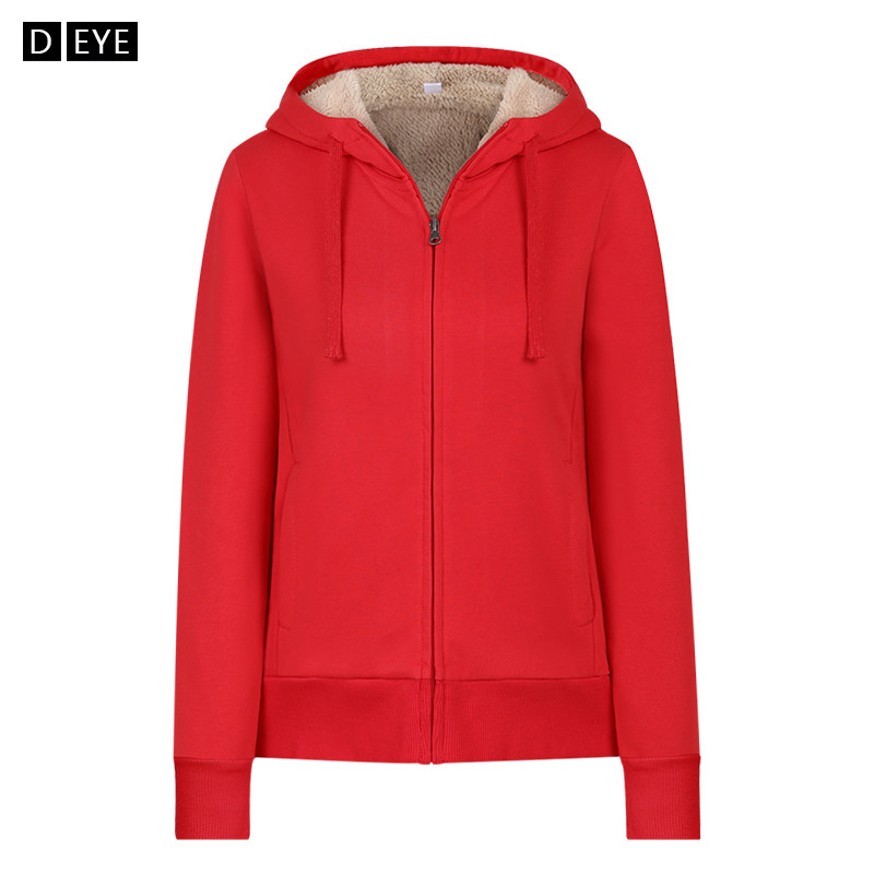 Cashmere sweater women's autumn and winter imitation lambskin pure cotton hooded zipper cardigan sports thickened hooded jacket jacket