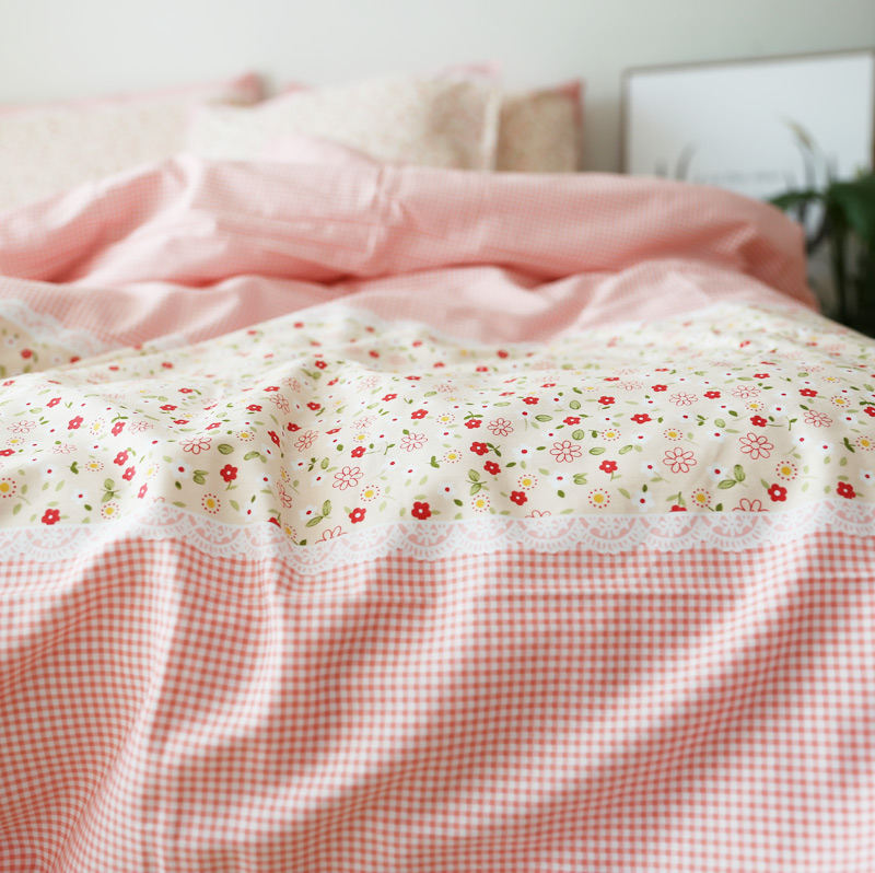 Nhật bản phong cách bông nhỏ tươi tấm duy nhất mảnh đôi quilt cover 1.2 1.5 1.8 m sinh viên ký túc xá ba hoặc bốn bộ