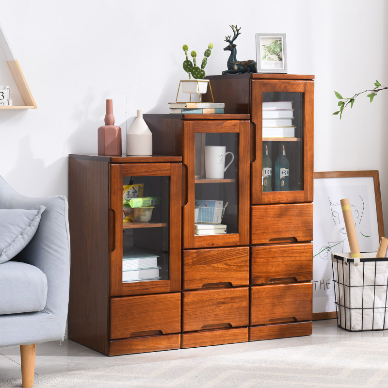Slit storage cabinet drawer type storage cabinet solid wood kitchen rack sofa side cabinet narrow gap cabinet 30cm bucket cabinet