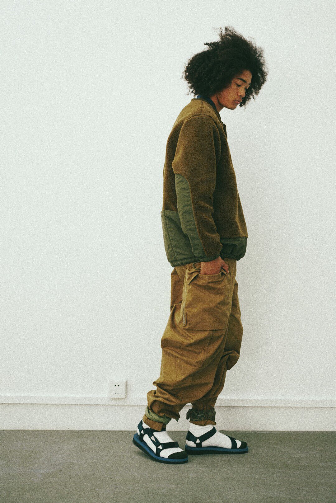 2019FW STRL heavy round neck pullover double-sided wear warm fleece 3M three water repellent windbreaker jacket