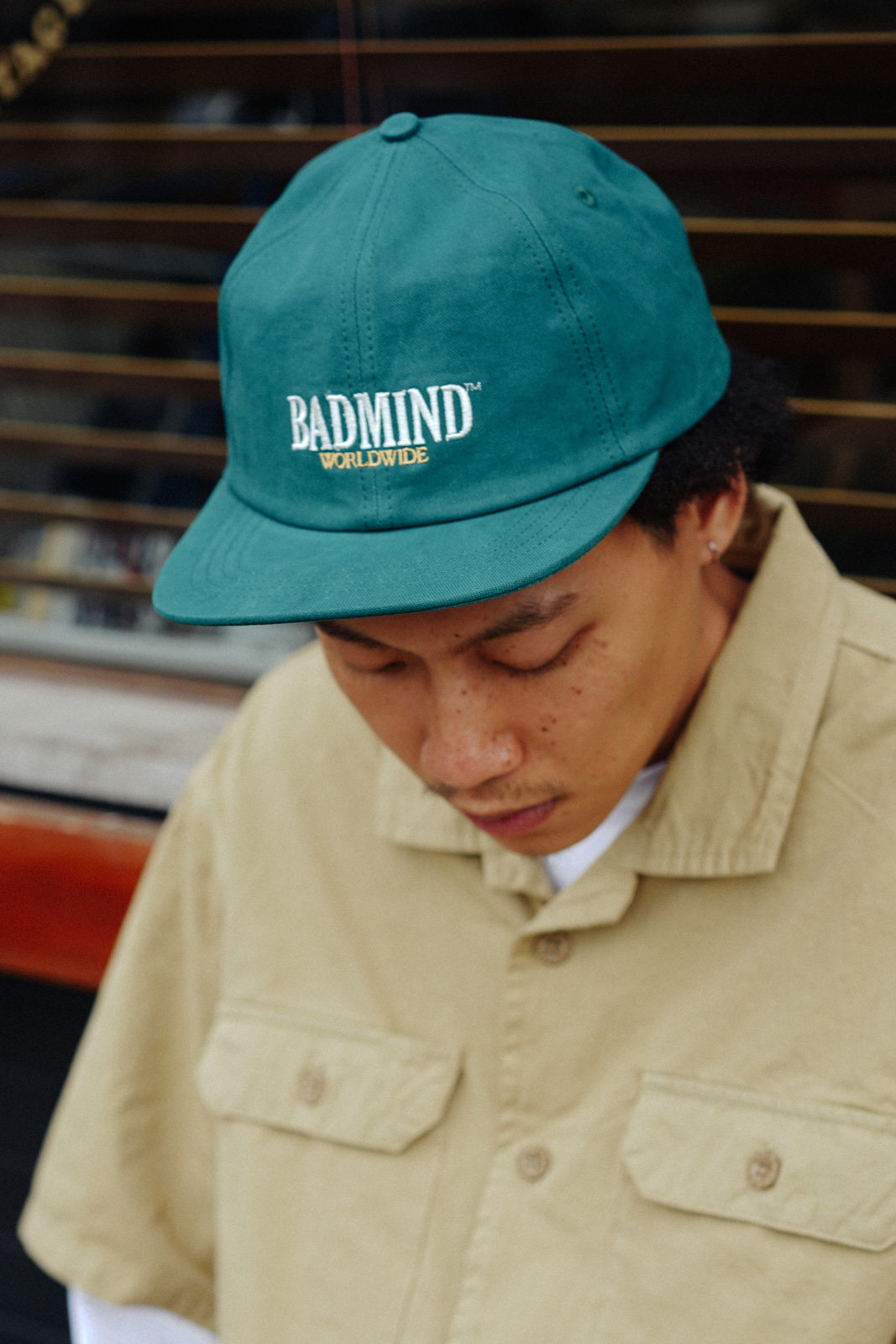 BADMIND color matching embroidery brand font heat transfer LOGO baseball cap
