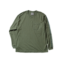 STRL 21SS vintage string tie-dyed casual loose long sleeve pocket teetshirt