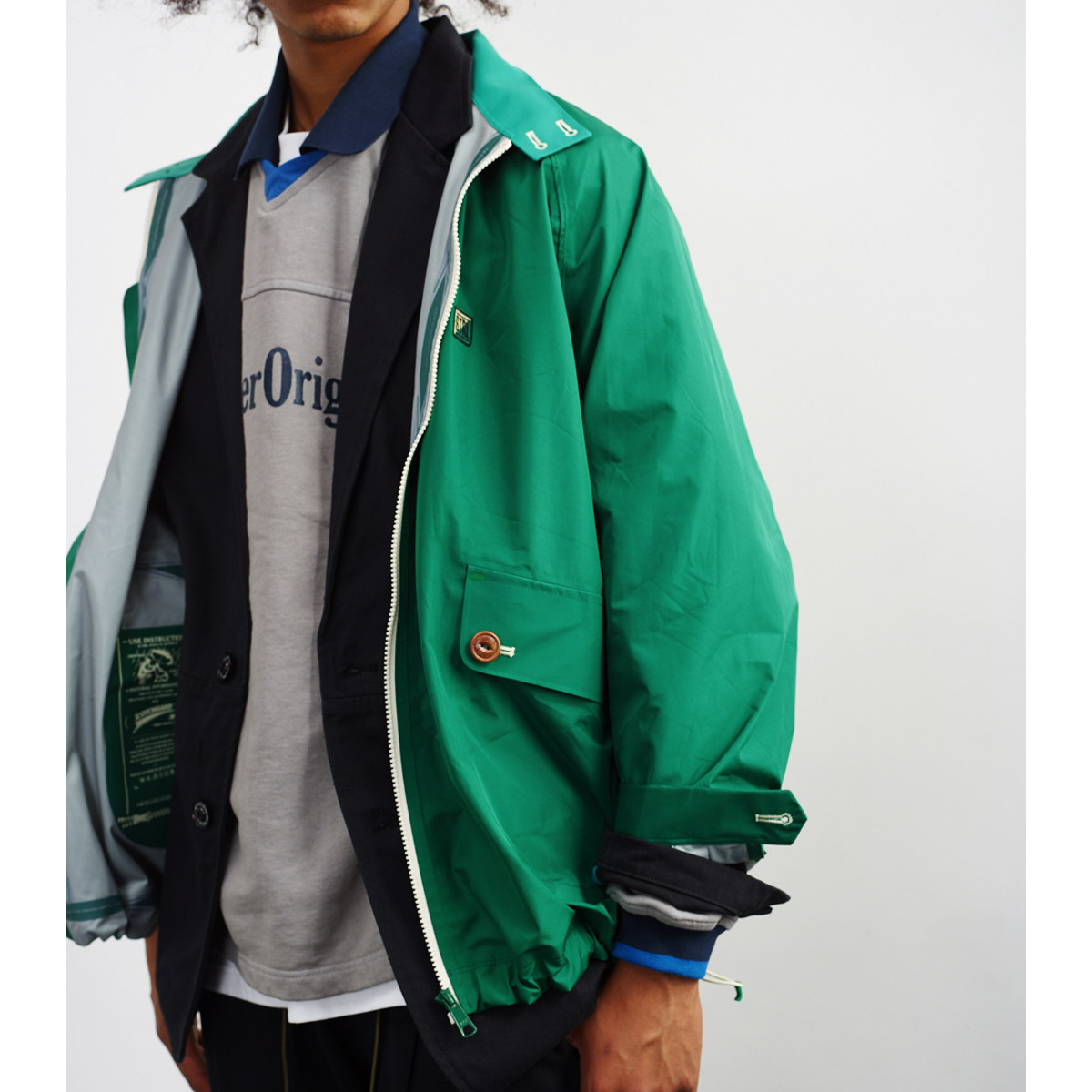 2019FW STRL Vintage Loose Sport Harrington 3M Waterproof Seamless Pressure rubber Windbreaker Jacket