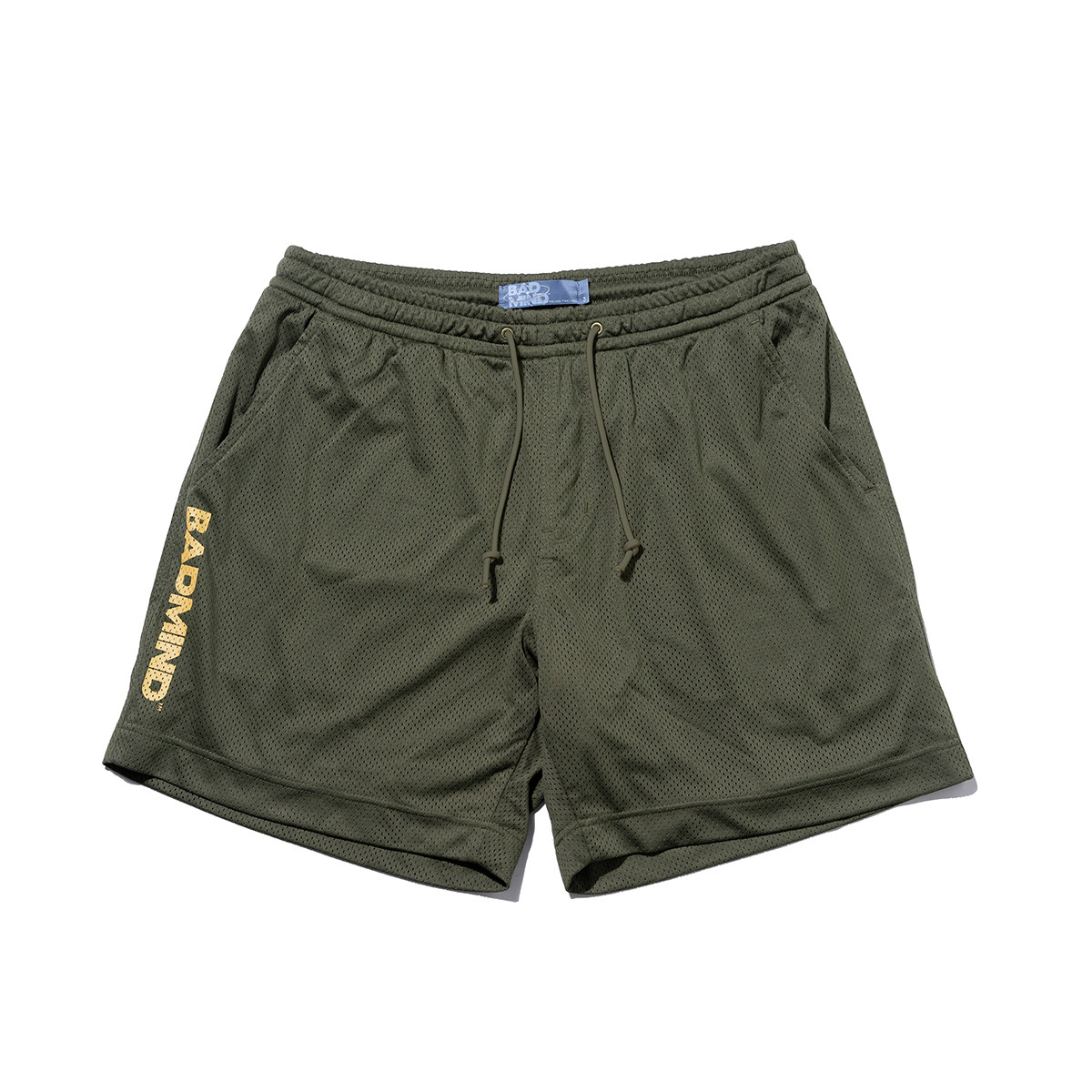 BADMIND 20SS printed logo drawstring adjustable breathable mesh shorts