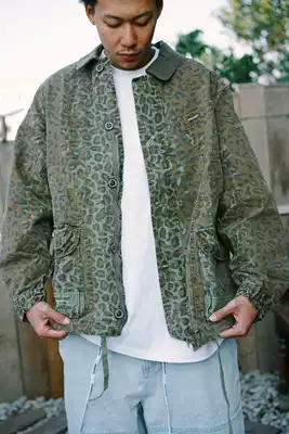 (St Roller official online shop) retro loose pieces dyed wash water damage patch thin jacket jacket